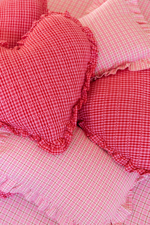 ROSIE PLAID - Pink Petite Pillow