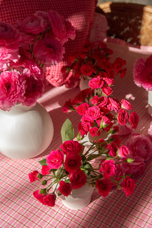 ROSIE PLAID - Pink Tablecloth