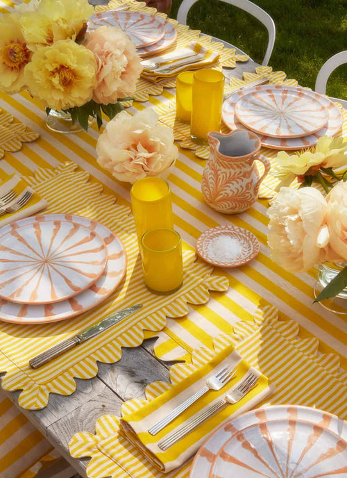 HTH x Domino MINI STRIPE -  Lemon & Sand Placemat