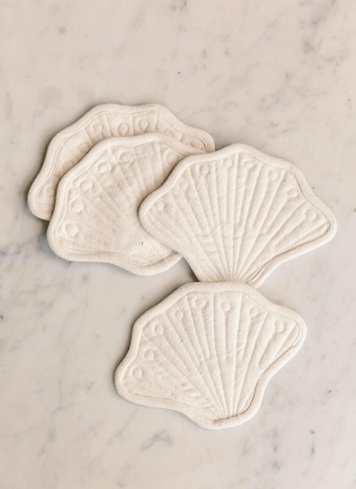 PEARL -  Quilted Shell Coaster Set